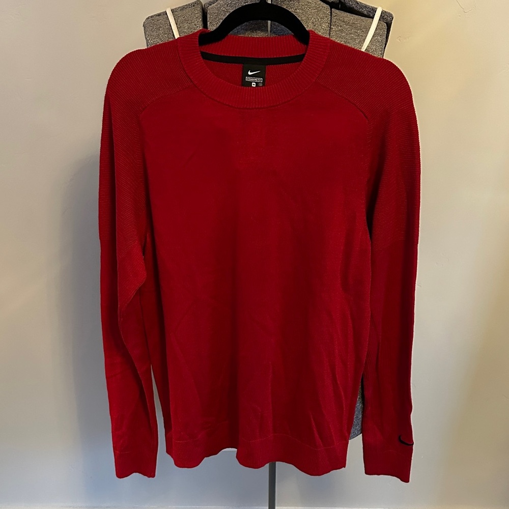 Nike Men's Tiger Woods Collection Golf Bold Red Crewneck Sweater